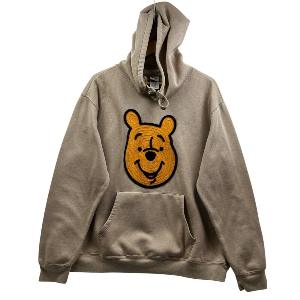 Disney Winnie the Pooh Hoodie Unisex XXL Sand Embroidered Graphic Pullover Y2K
